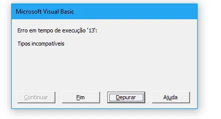 3 erros mais cometidos no vba 2