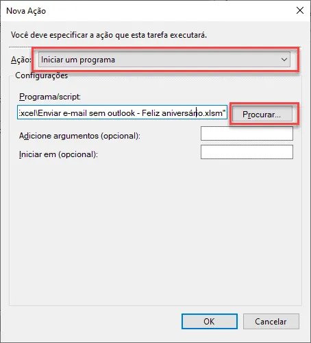 Abertura automática de planliha Excel 7