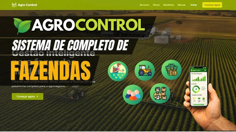 AgroControl - Sistema de Controle de Fazendas Financeiro Estoque Safras Inventario Capa