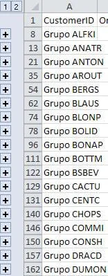 Agrupamento de dados com VBA