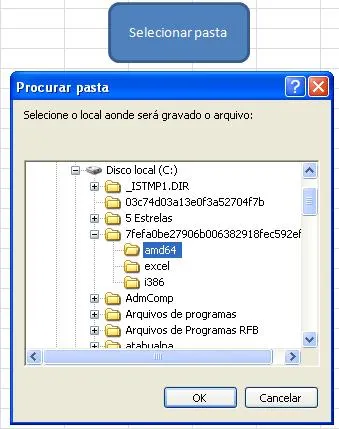 API Seleção Pasta