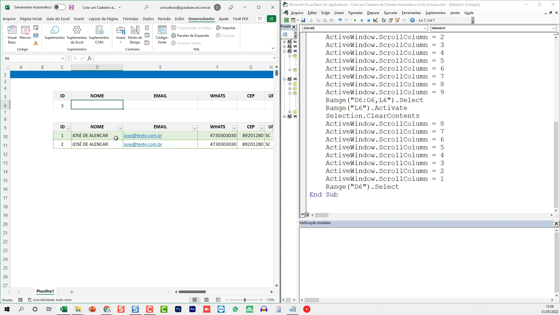 cadastro de clientes excel gratuito 6