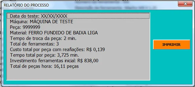 Cálculo de custos usinagem 9