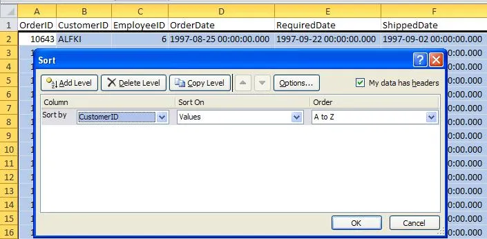 Comando SubTotal Excel classificar