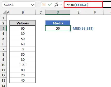 mediana excel 1