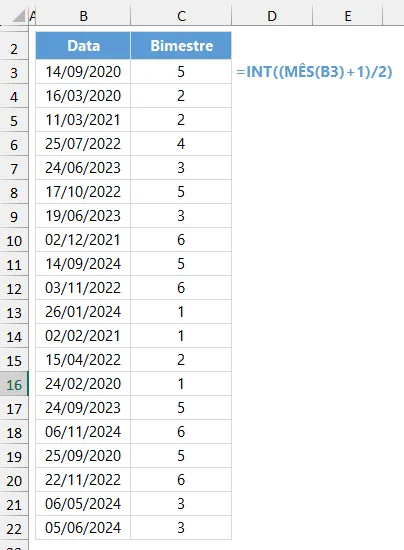 bimestre no excel 1