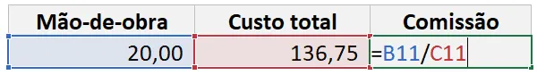 Como calcular porcentagem no Excel 11