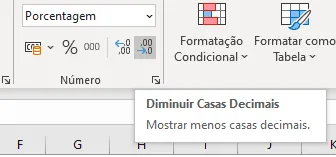 Como calcular porcentagem no Excel 14