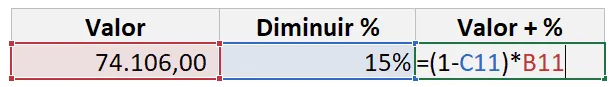 Como calcular porcentagem no Excel 20