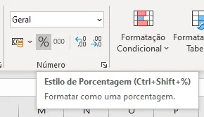 Como calcular porcentagem no Excel 3