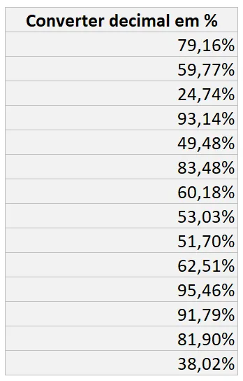Como calcular porcentagem no Excel 8
