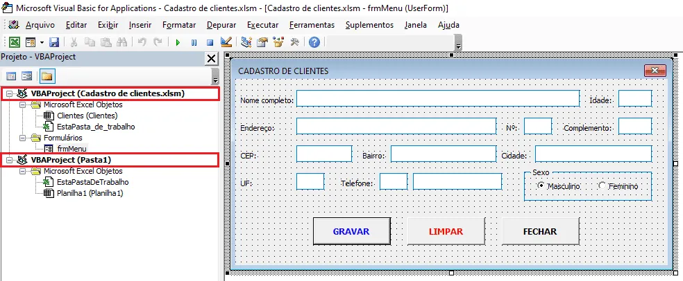 compartilhar formulários vba 1