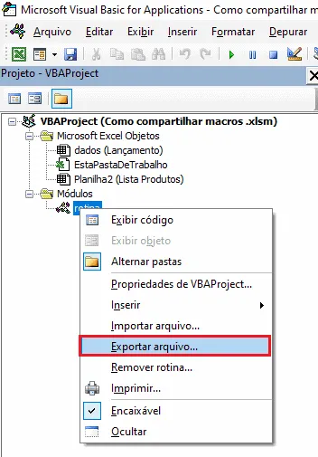 compartilhar macros vba entre arquivos 3
