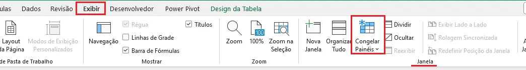 Como Congelar Linhas e Colunas no Excel 2