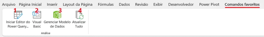 guias e botões no excel 1