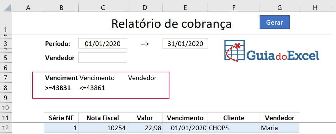 Como criar relatórios no Excel 6