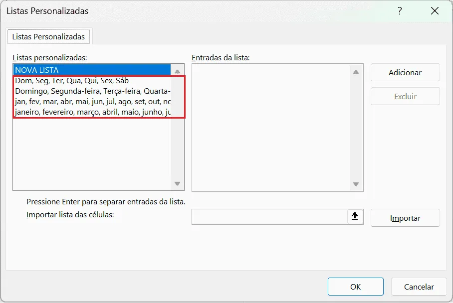 Como Criar Listas Personalizadas no Excel 1