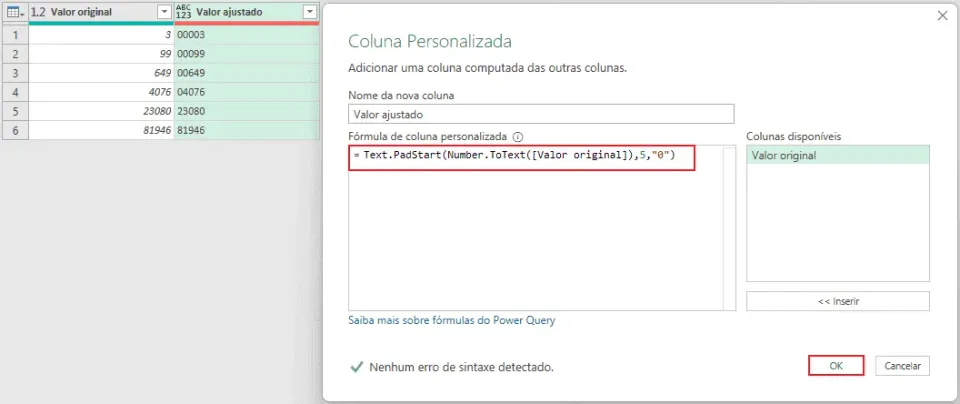 Como desabilitar a etapa automática de tipo alterado no Power Query capa 2