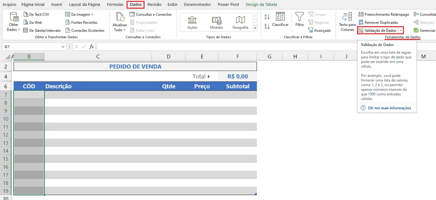 Evitar Digitação de Dados Duplicados no Excel 3