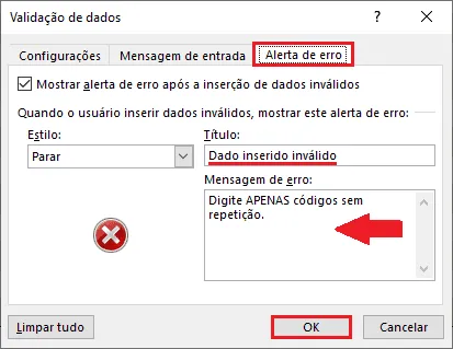 Evitar Digitação de Dados Duplicados no Excel 9