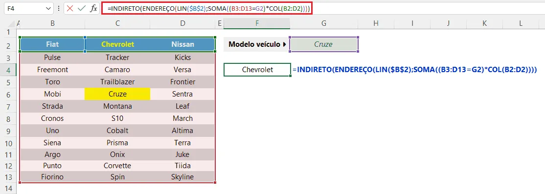 Como Fazer Busca invertida no excel 7