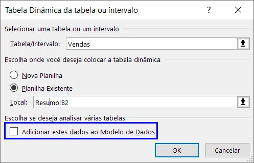 Contagem Distinta na Tabela Dinâmica Excel 2