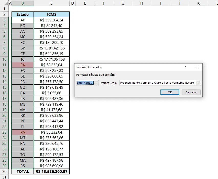 dados repetidos excel 4