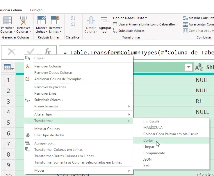 relatório texto excel 15