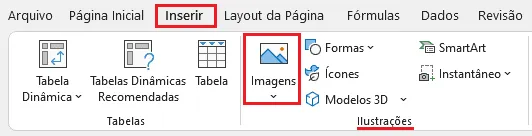 como inserir imagens no Excel 1