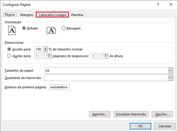 paginação excel 3