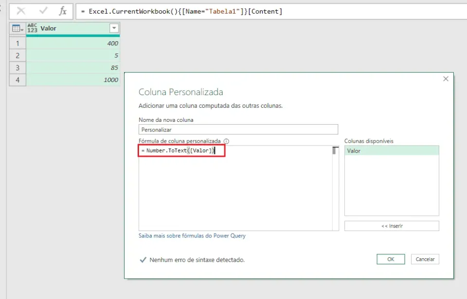 zeros a esquerda power query 8