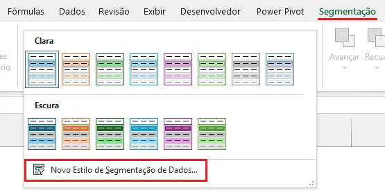 Personalizar Segmentação de Dados no Excel 4