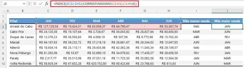 maior mês excel 7