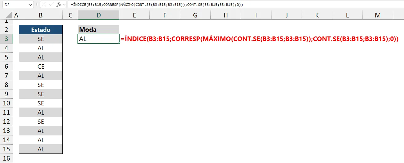 texto mais se repete excel 2