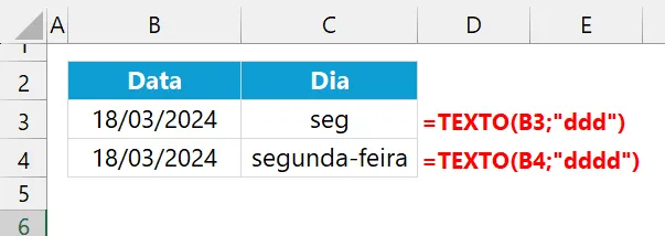 como separar datas usando fórmulas no excel 2