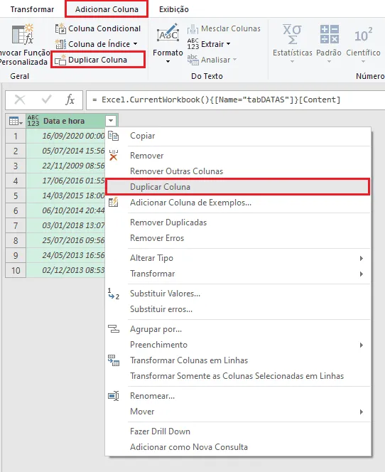 power query excel