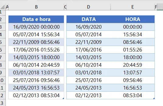 como separar data e hora no Excel 26