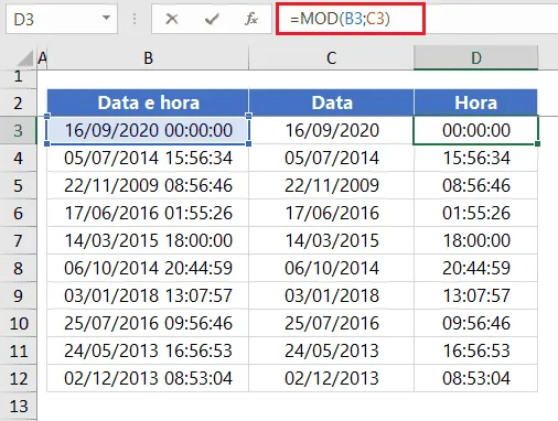função mod data