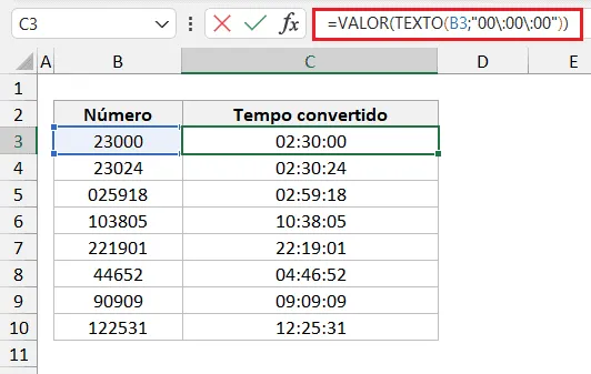 Como Transformar Número em Hora no Excel 6
