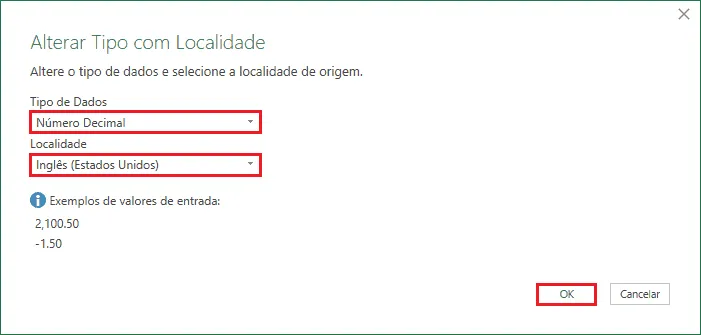 número americano trocar ponto por vírgula excel 17