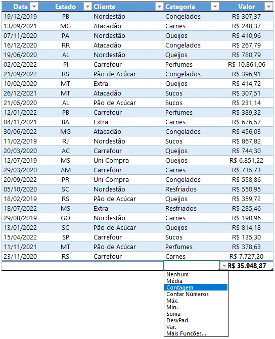 Como usar a Análise rápida no Excel 17