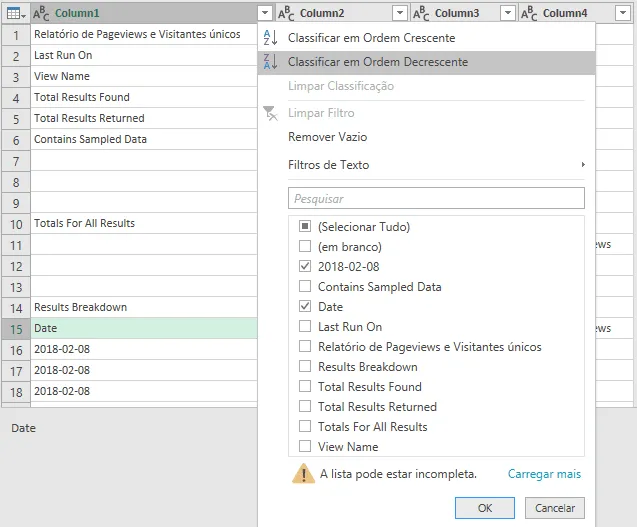 Conectar google analytics no Excel 10