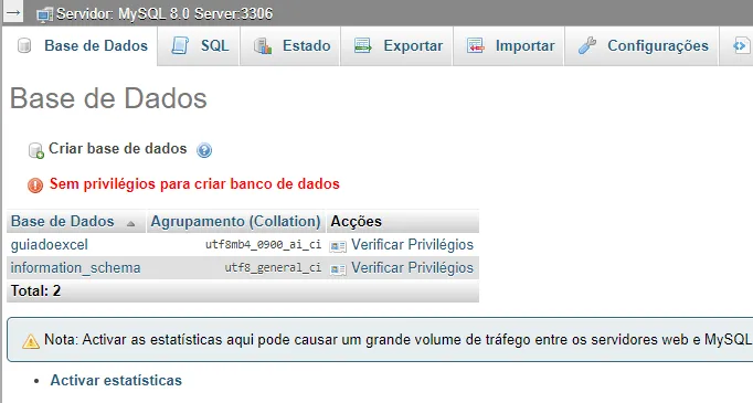 Conexão MySql Excel 3