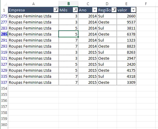 Copiar dados de tabelas com autofiltro Excel parte 1