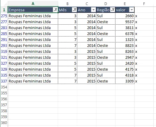 Copiar dados de tabelas com autofiltro Excel parte 2