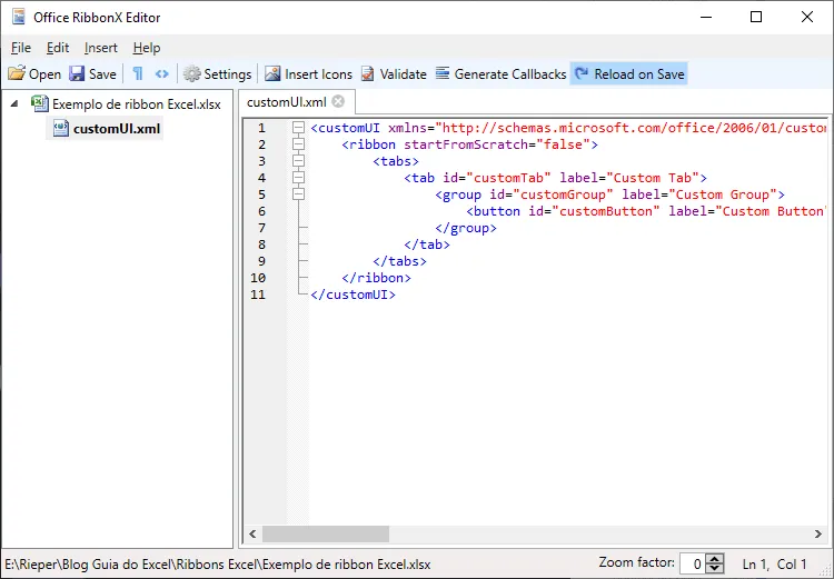 Criar ribbon no Excel 3