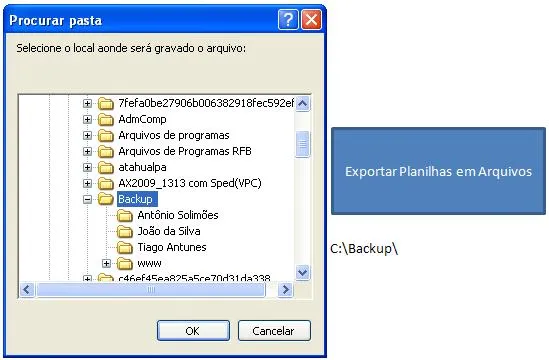 Criar pastas e arquivos