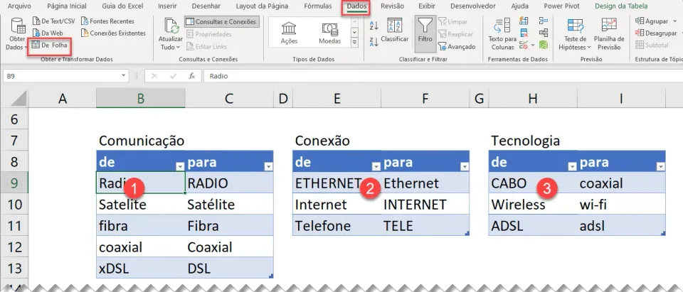 de para excel power query 6