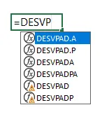 Desvio padrão Excel