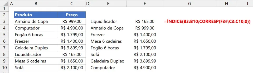 mínimo menor excel 8